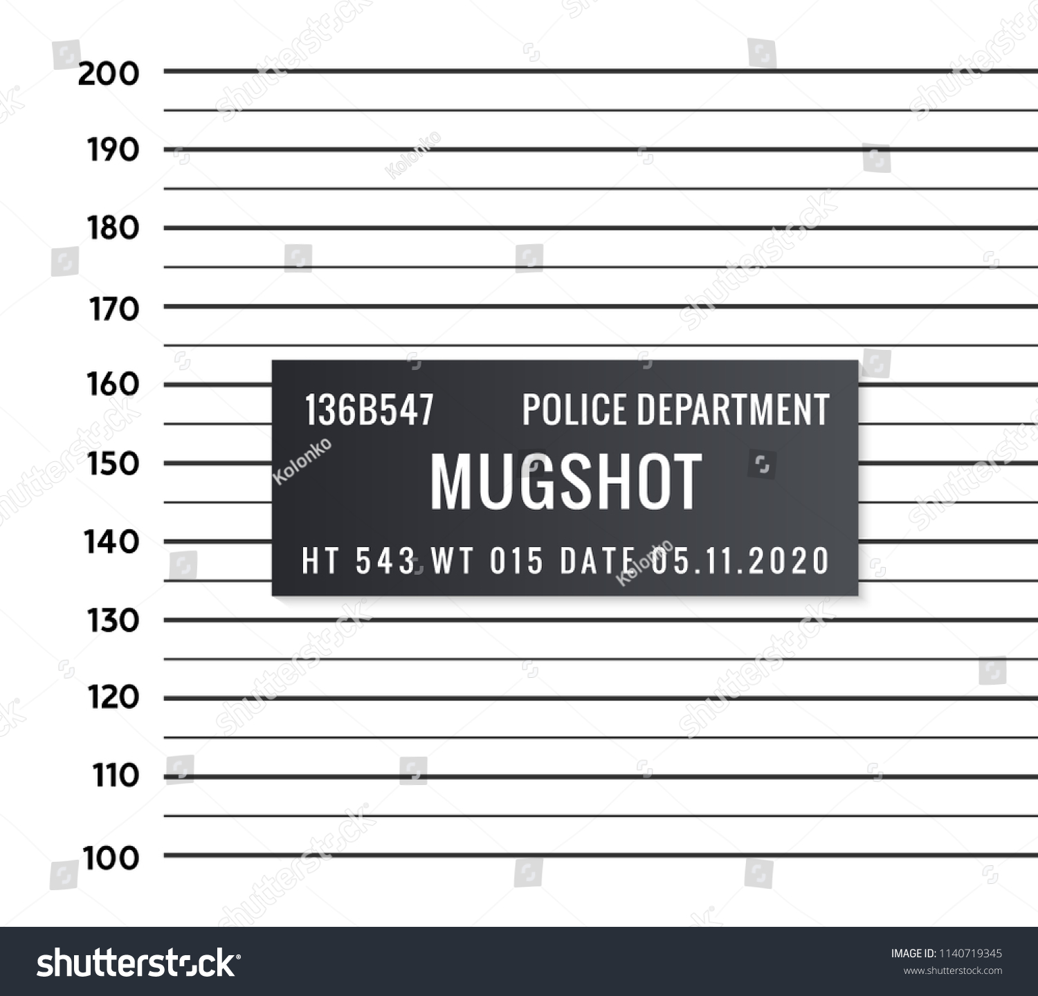 Police Mugshot Criminal Template Vector Silhouette Vetor Stock Livre De Direitos 1140719345 5507