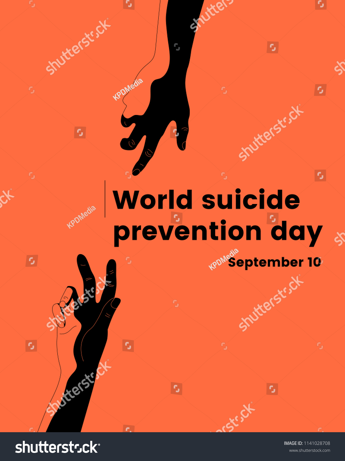 Minimalistic World Suicide Prevention Day September Stock Vector ...