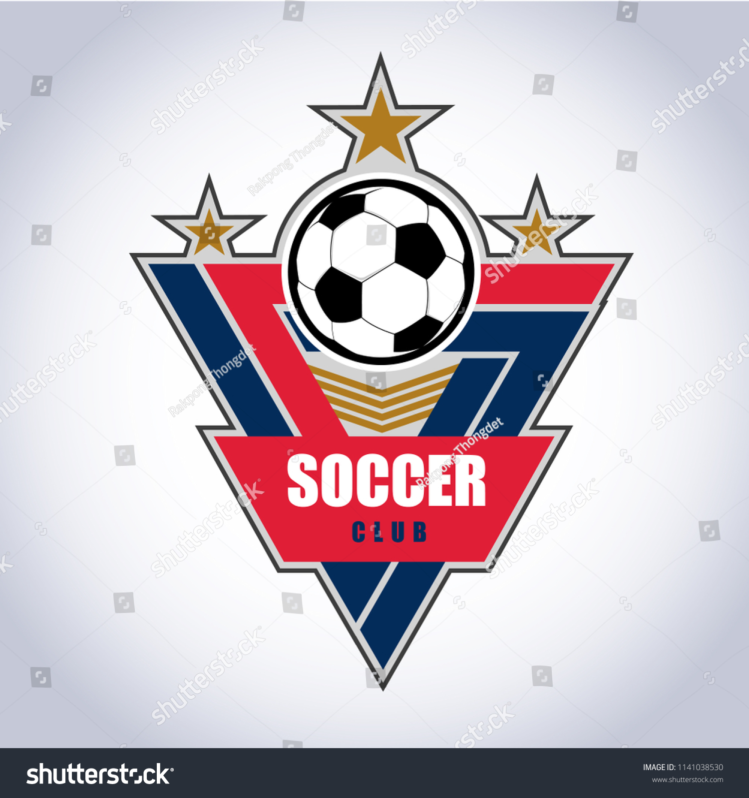 Soccer Football Badge Logo Design Templates Stock Vector (Royalty Free ...