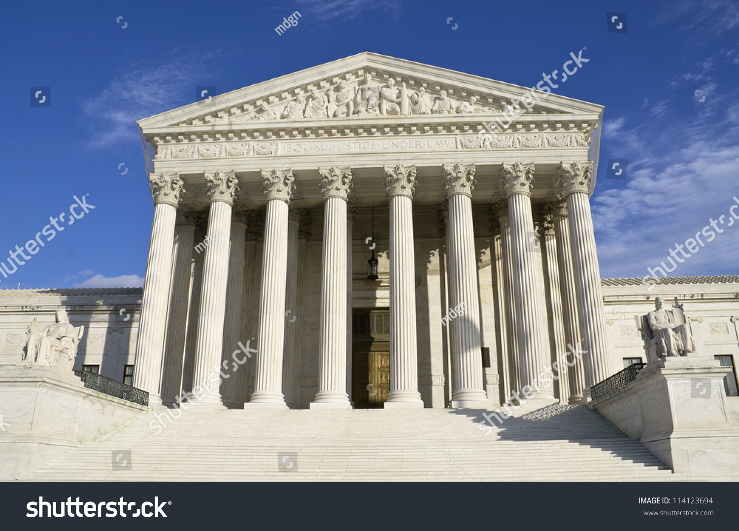 Supreme Court Building Washington Dc Blue Stock Photo 114123694 ...