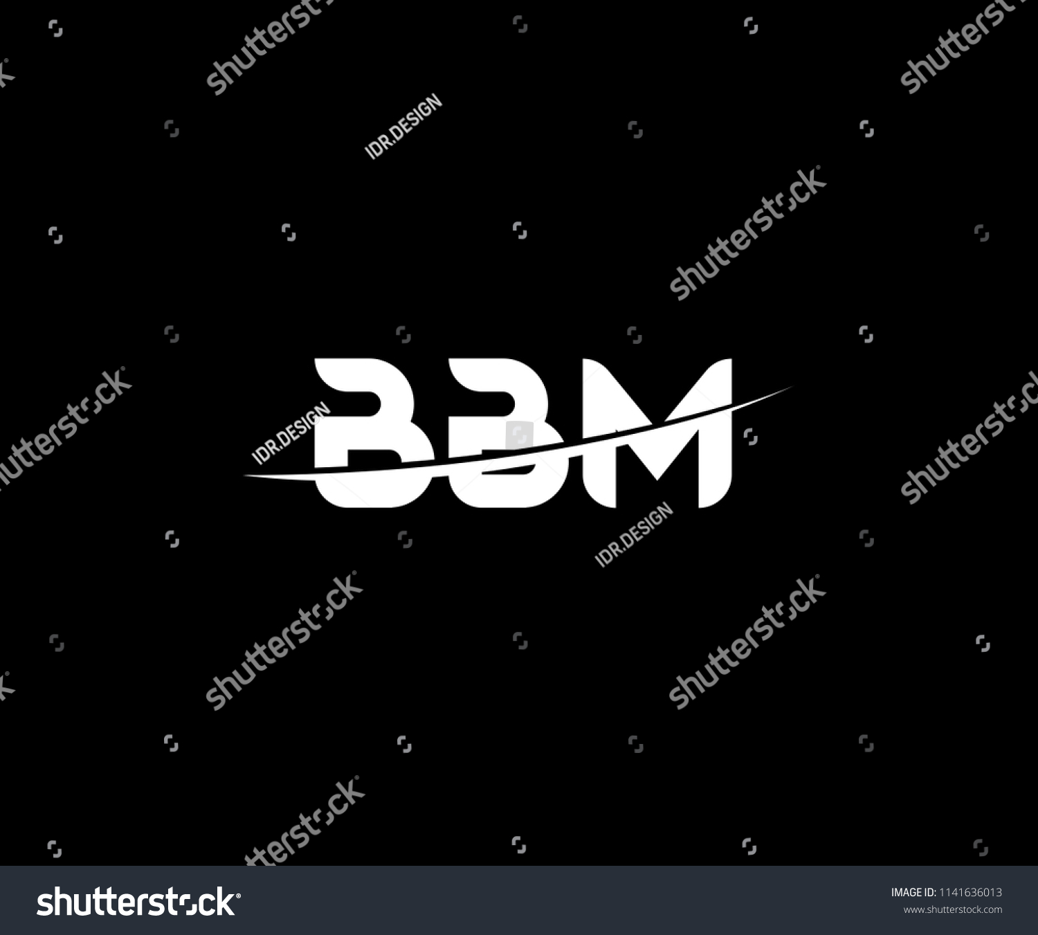 Bbm Swoosh Cut Logo Design Stock Vector (Royalty Free) 1141636013 ...