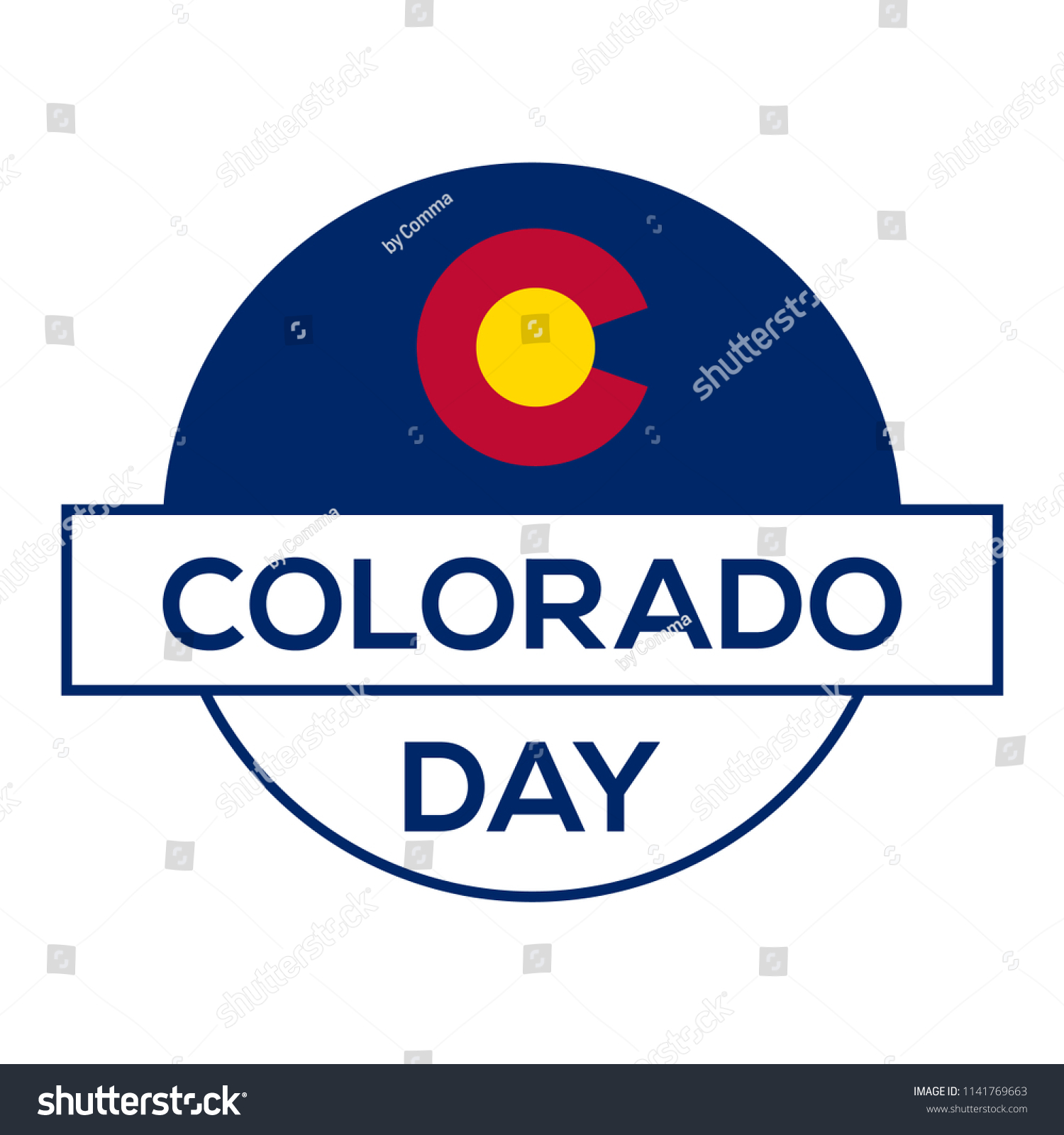 Colorado Day Vector Illustration Stock Vector (Royalty Free) 1141769663