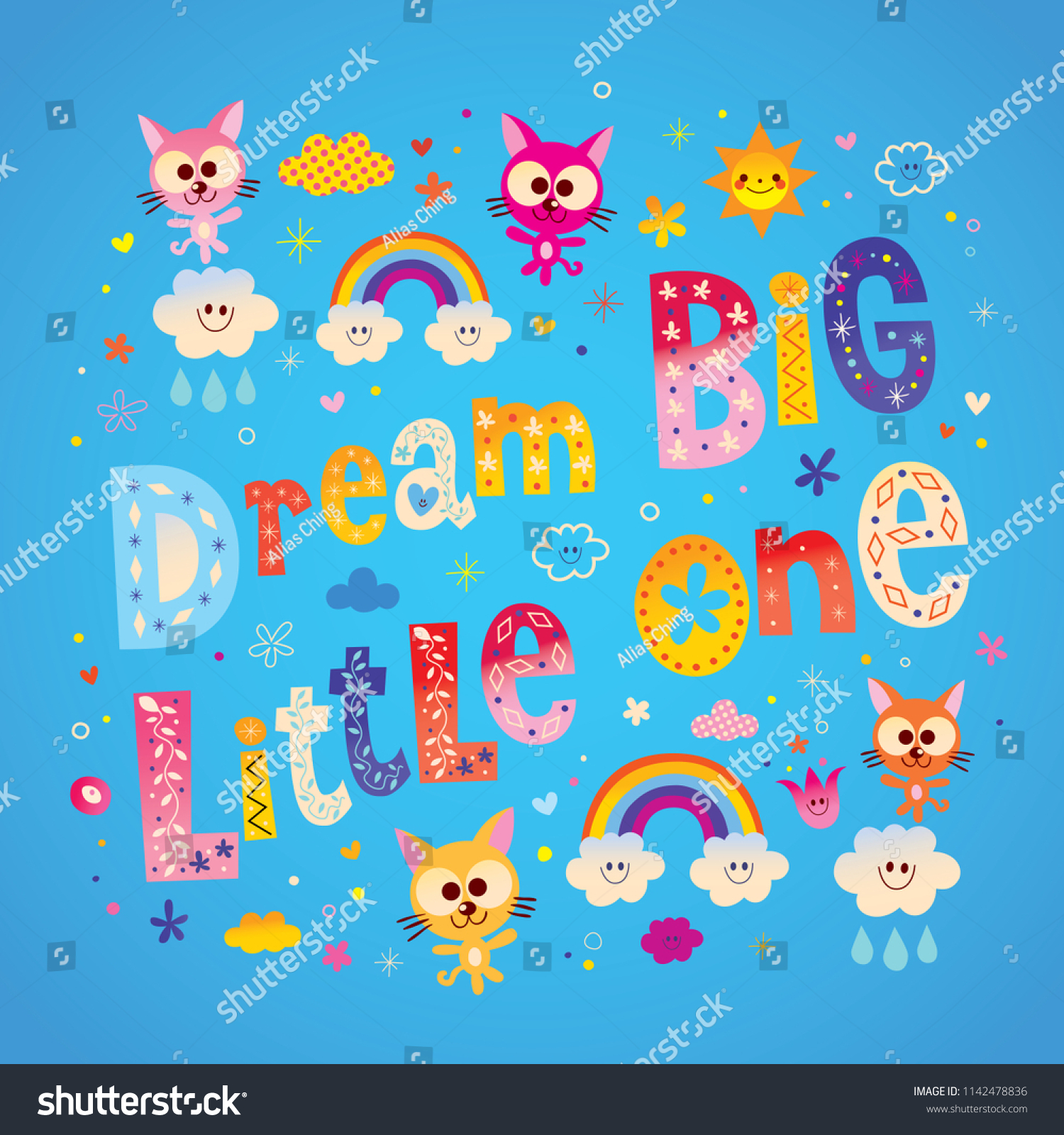 dream-big-little-one-kids-nursery-stock-vector-royalty-free