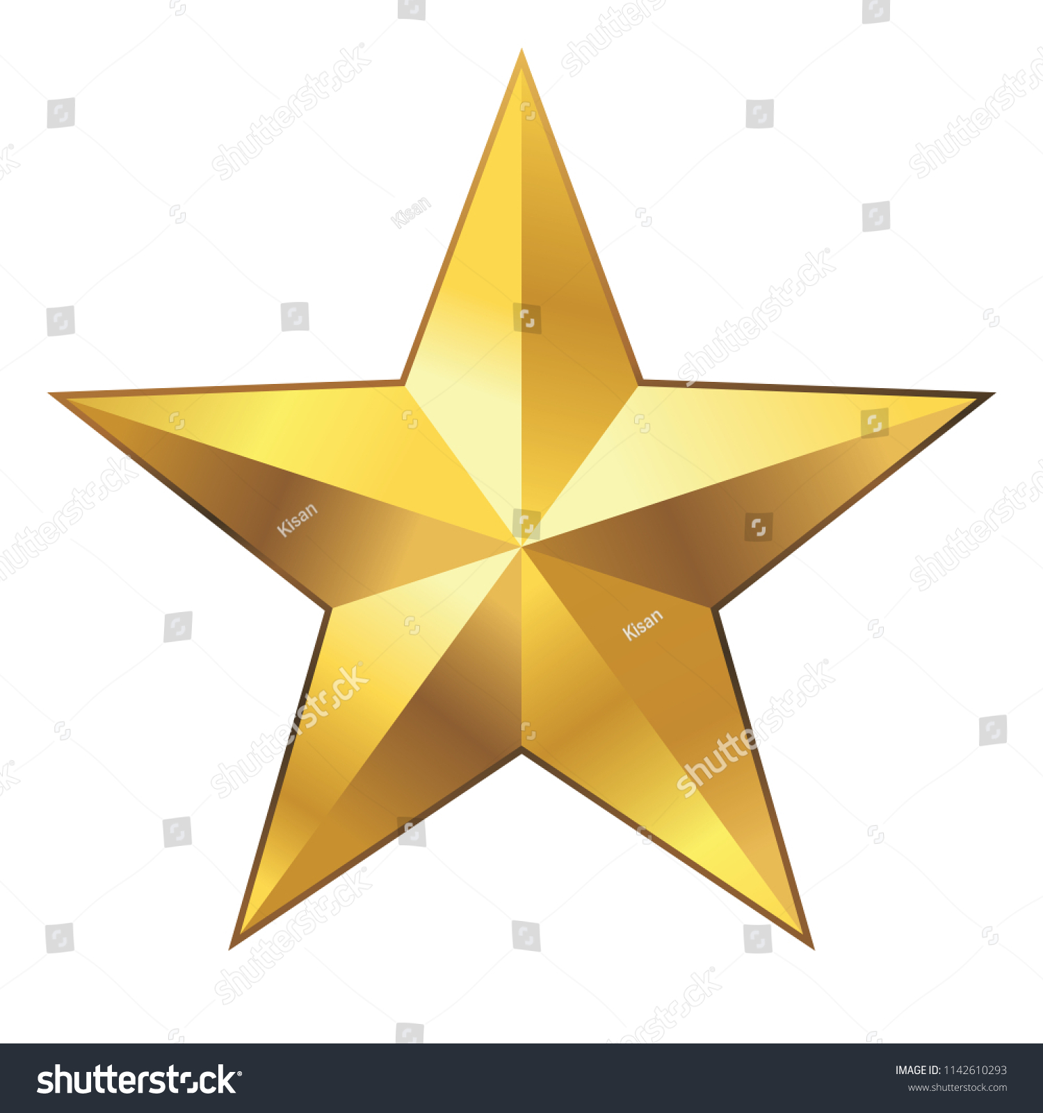 Gold Star Vector Stock Vector (Royalty Free) 1142610293 | Shutterstock