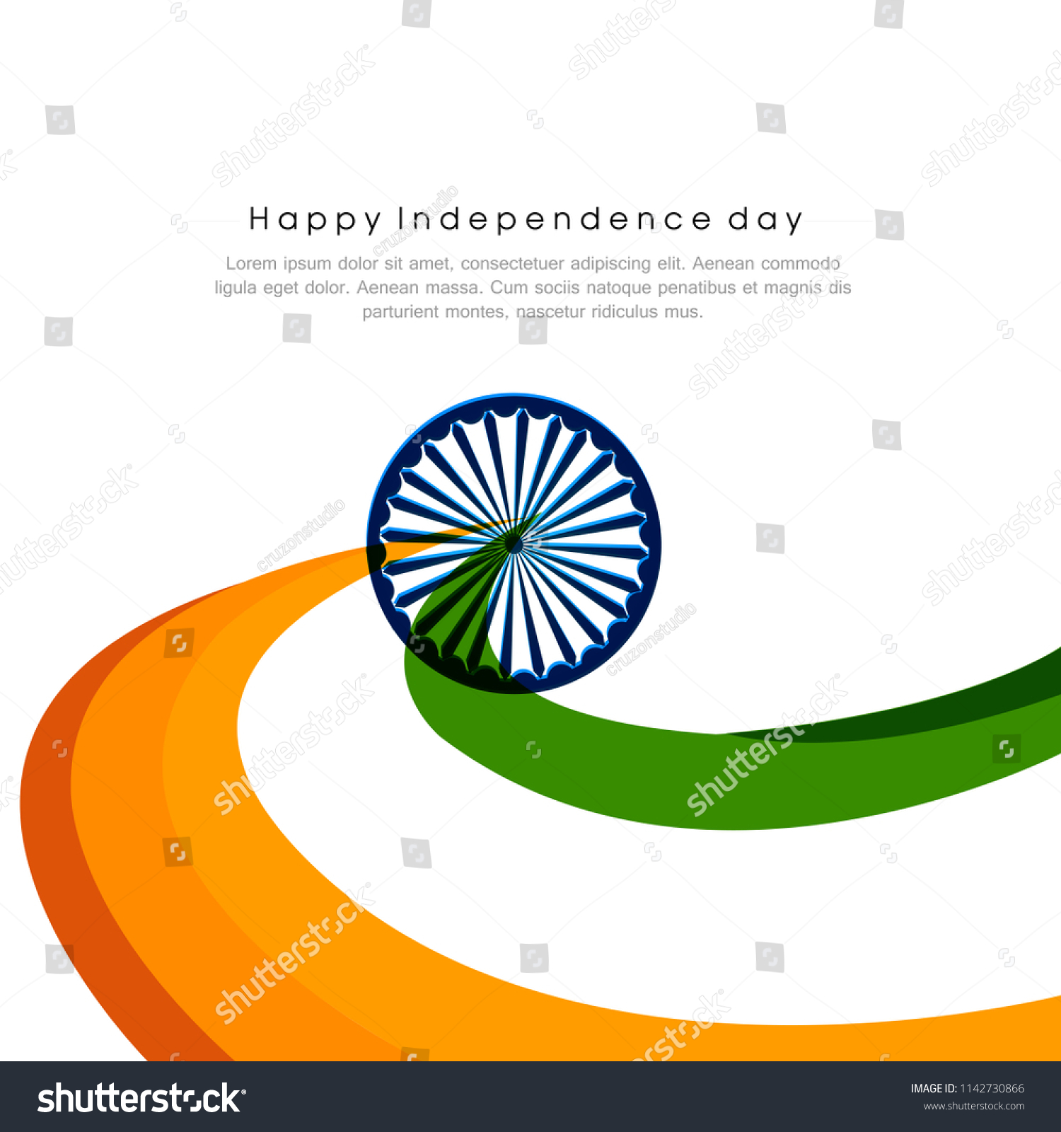 Happy Independence Day India Vector Illustration Stock Vector (royalty 