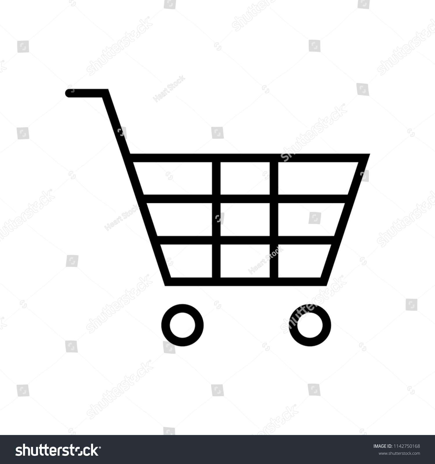 Shopping Cart Icon Vector Icon Simple Stock Vector (Royalty Free ...