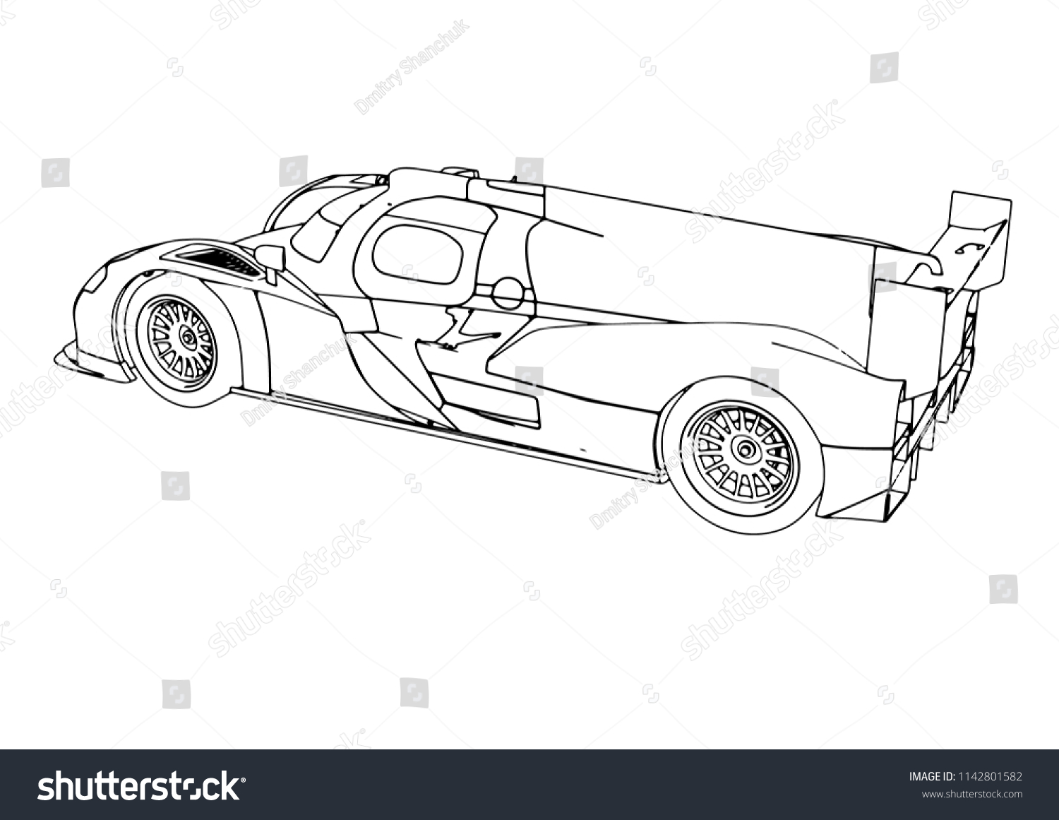 Sketch Race Car Vector Stock Vector (Royalty Free) 1142801582 ...