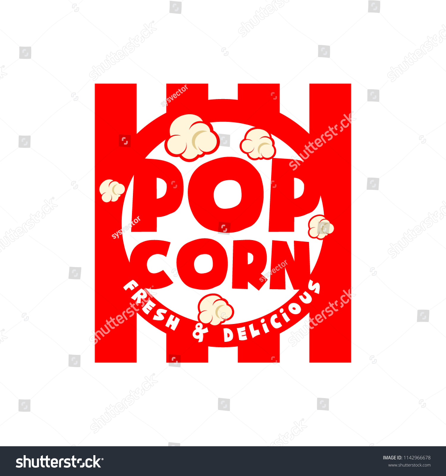 Popcorn Logo Vector Stock Vector (Royalty Free) 1142966678 | Shutterstock