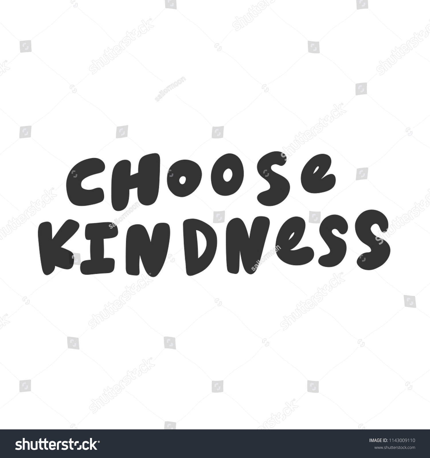 Choose Kindness Sticker Social Media Content Stock Vector (Royalty Free ...