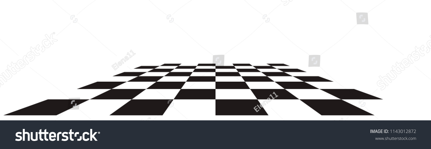 Checkerboard Chessboard Checkered Plane Angle Perspective Stock Vector ...