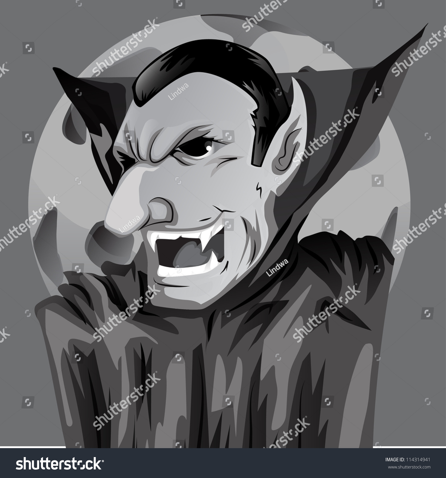 Cartoon Count Dracula Stock Vector (Royalty Free) 114314941 | Shutterstock