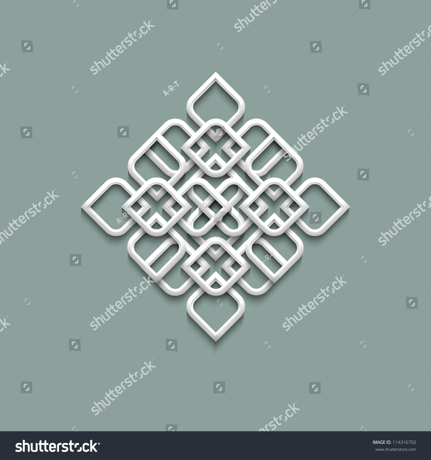 3d Pattern Arabic Style Vector Illustration Stock Vector (Royalty Free ...