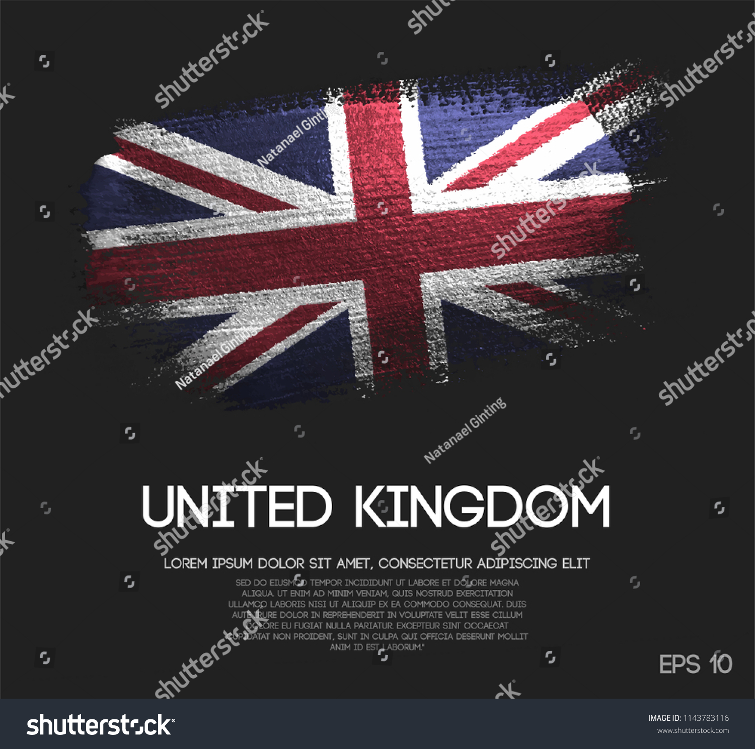 United Kingdom Flag Made Glitter Sparkle Stock Vector (Royalty Free ...