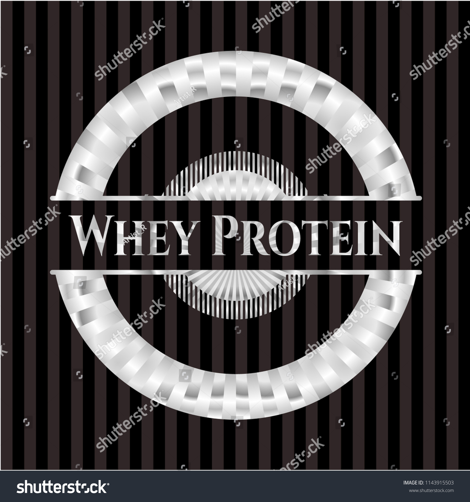 Whey Protein Silvery Badge Emblem Stock Vector (Royalty Free ...