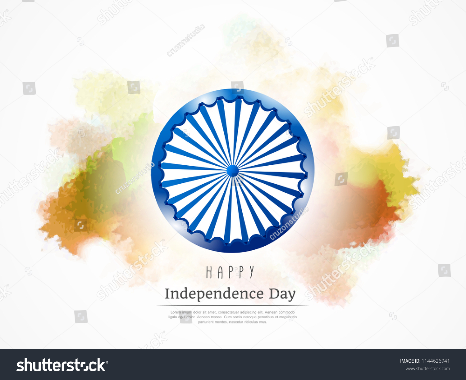 Happy Independence Day India Vector Illustration Stock Vector (royalty 