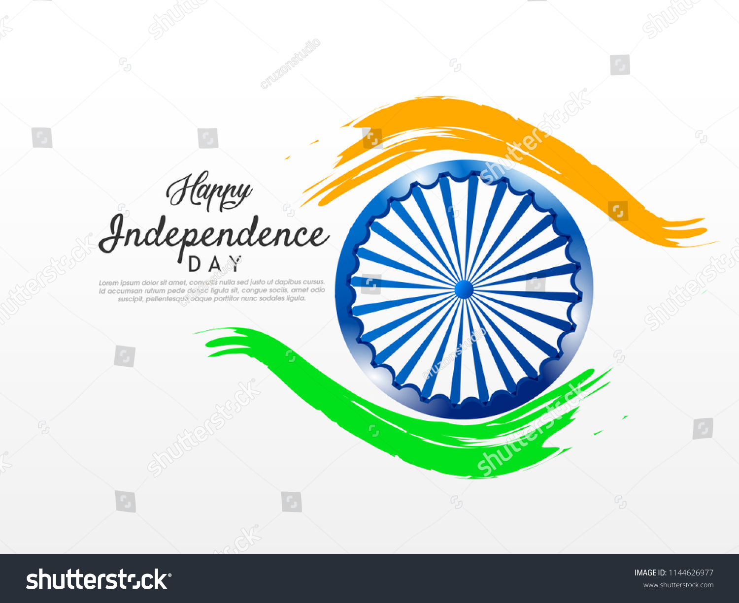 Happy Independence Day India Vector Illustration Stock Vector (Royalty ...