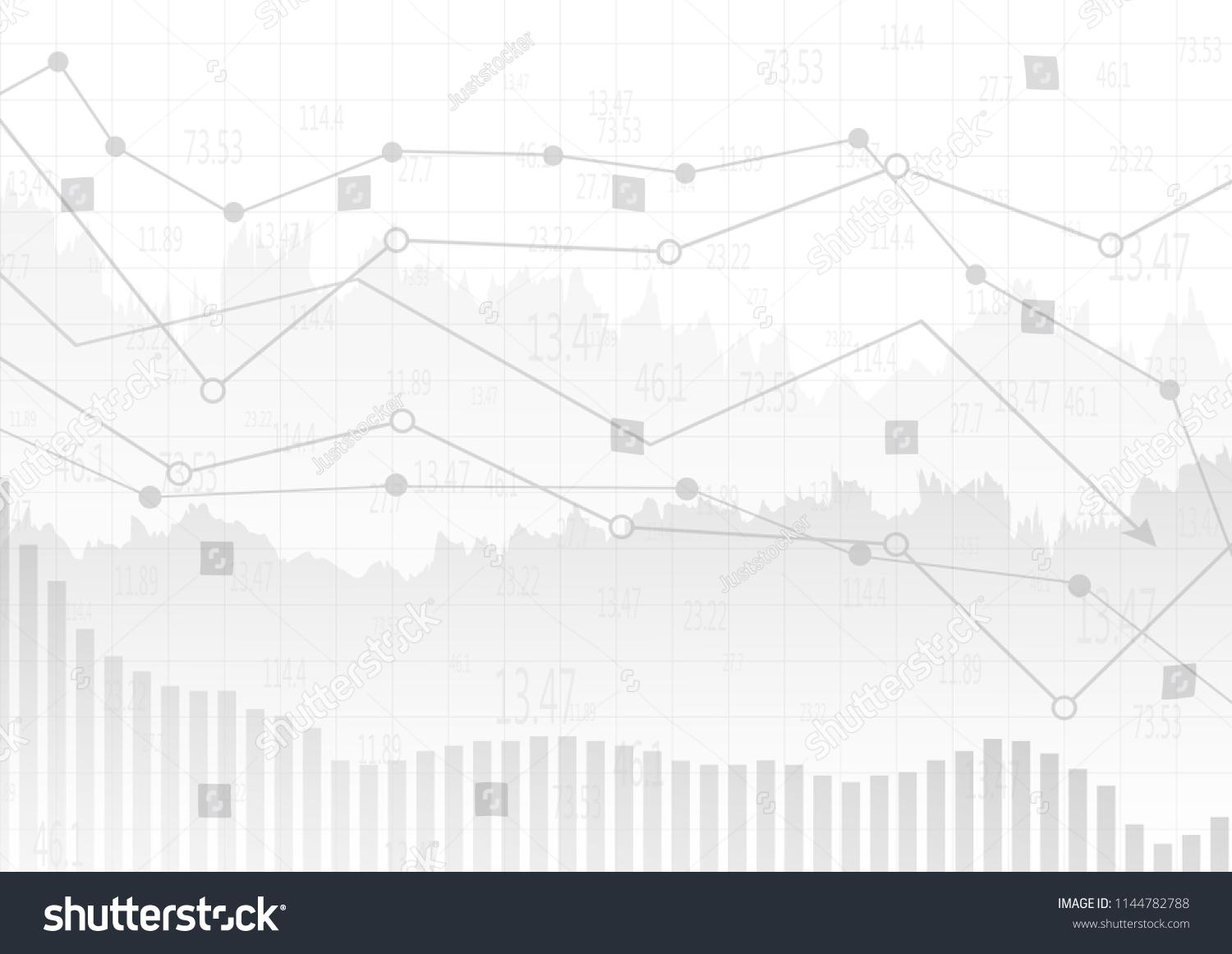 Economic Graph Diagrams On Stock Market Stock Illustration 1144782788 ...