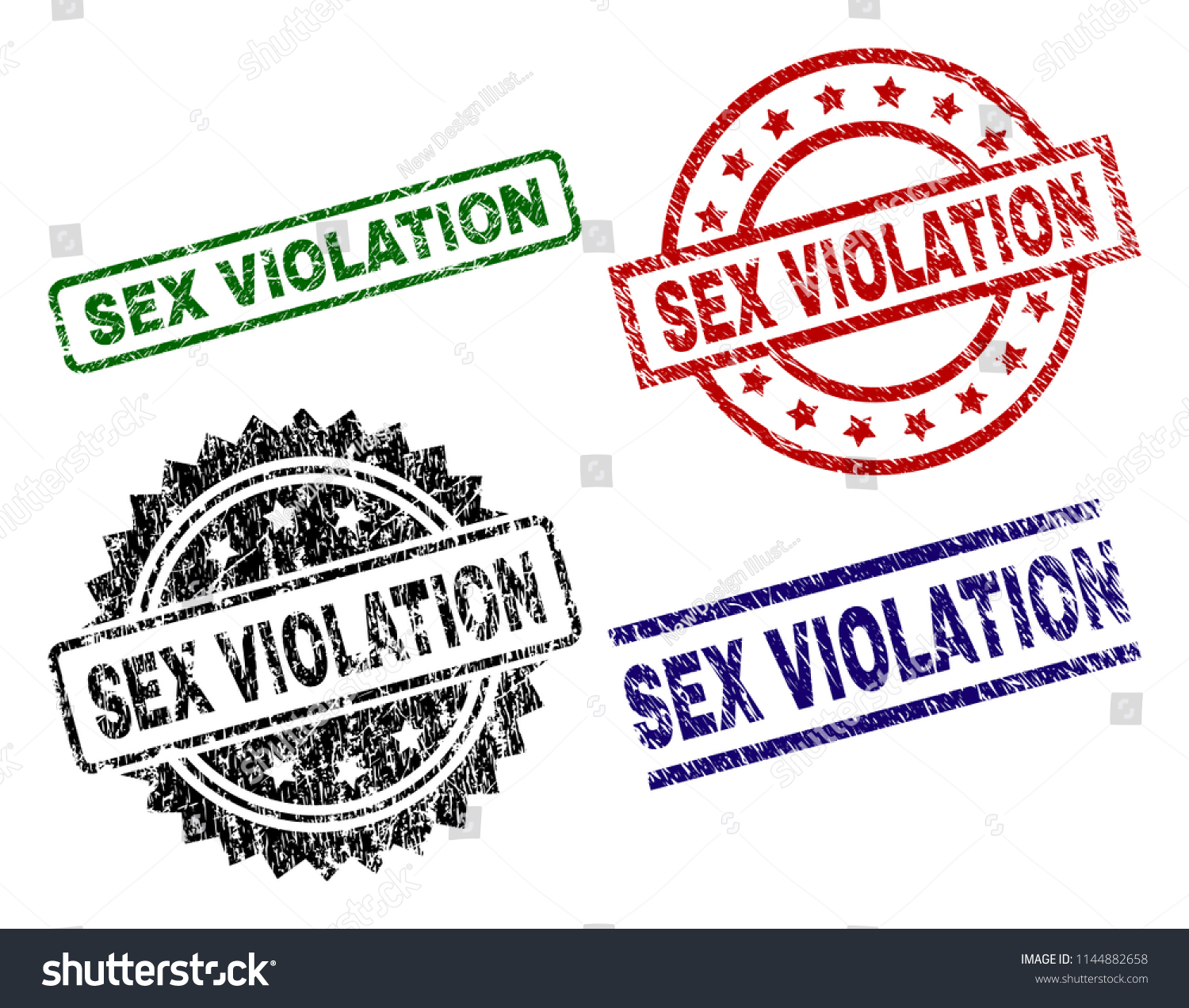 Sex Violation Seal Prints Corroded Texture Stock Vector Royalty Free 1144882658 Shutterstock