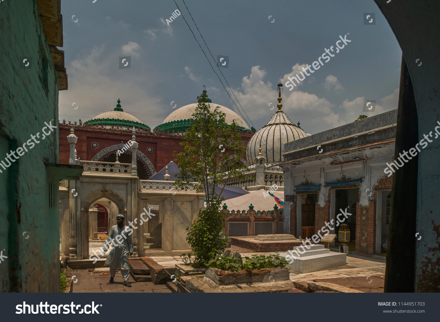 Jun Nizamuddin Dargah Mausoleum One Sufi Stock Photo