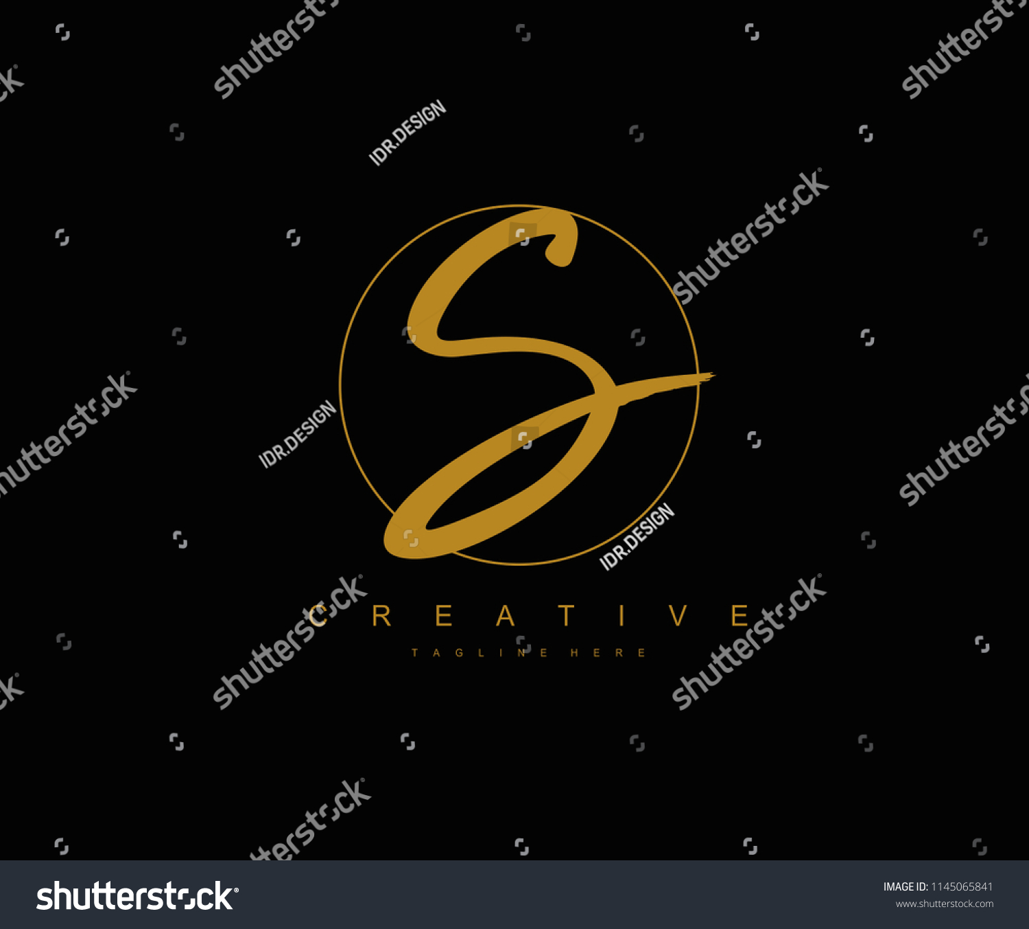 Letter S Circle Line Luxury Premium Stock Vector (Royalty Free ...