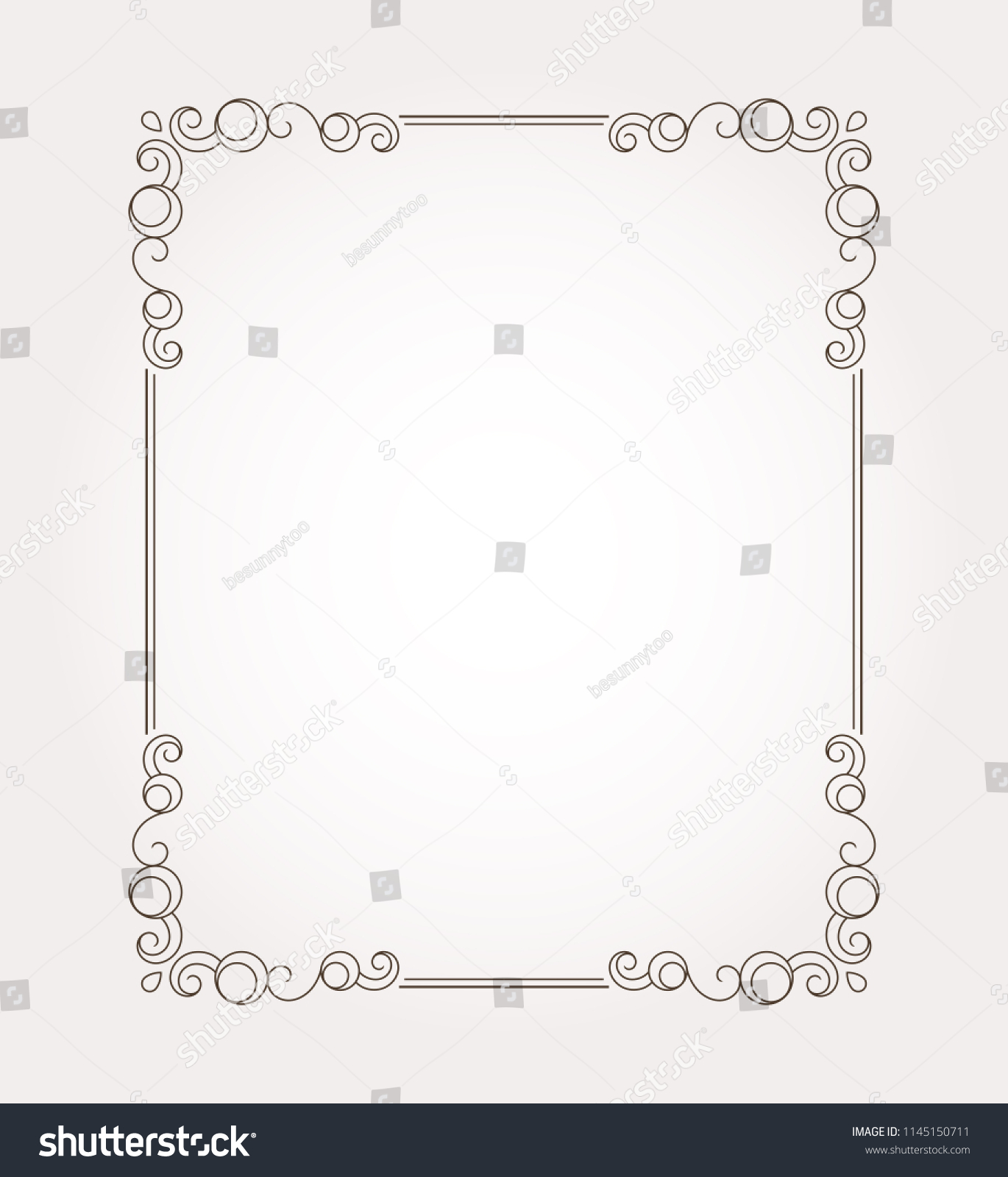 Fancy Frame Border Decorative Page Ornament Stock Vector (Royalty Free ...