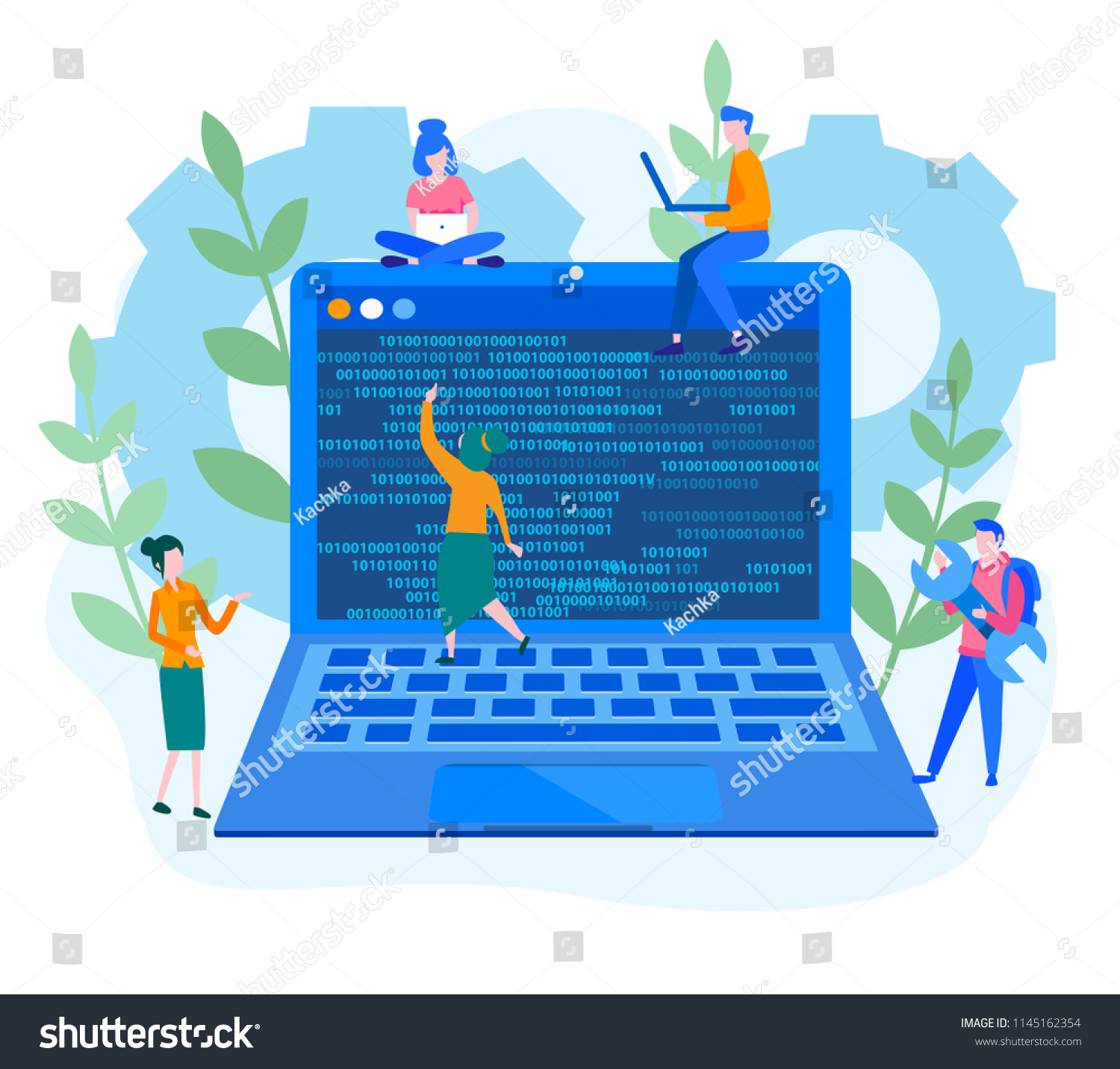 Concept Software Development Programming Web Design Stock Vector ...