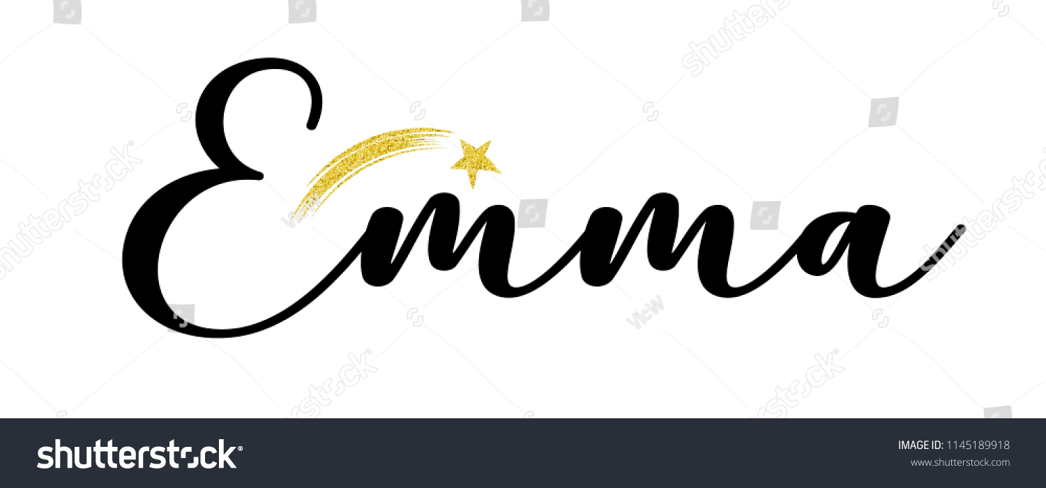 Girls Name Emma Hand Written Calligraphic Stock Vector (Royalty Free ...