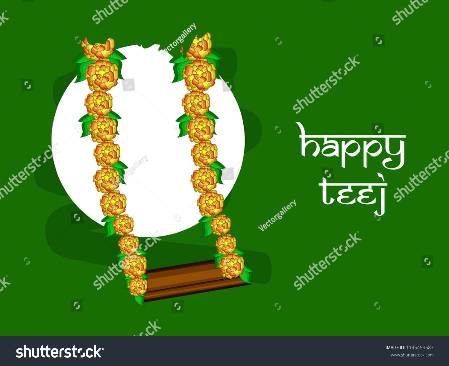 Illustration Background Occasion Religious Festival Teej Stock Vector ...