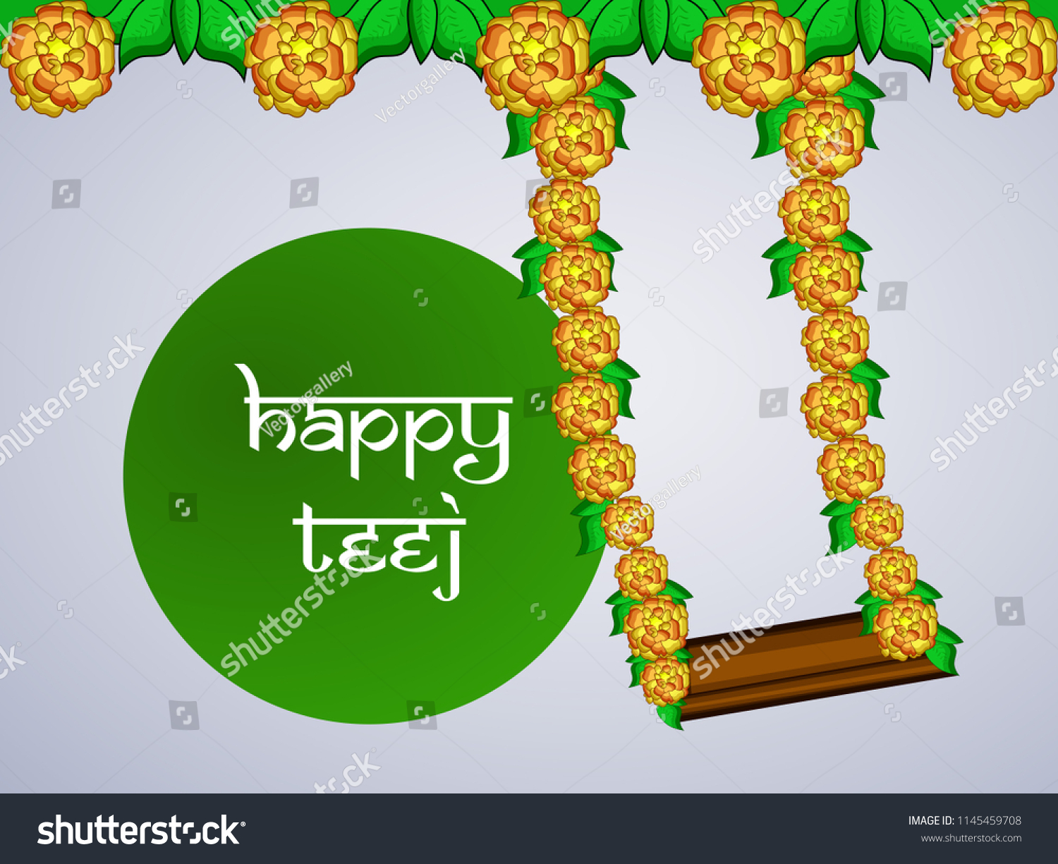 Illustration Background Occasion Religious Festival Teej Stock Vector ...