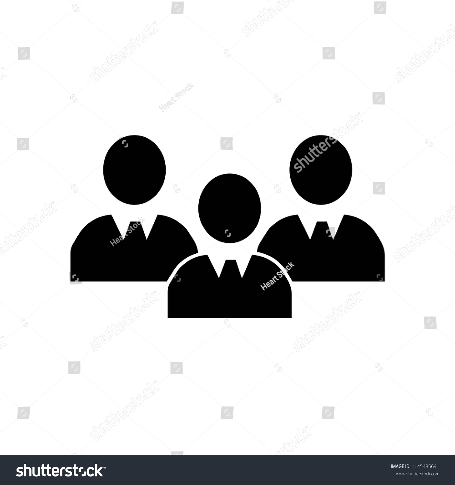 Businessman Team Icon Vector Icon Simple Stock Vector (royalty Free 