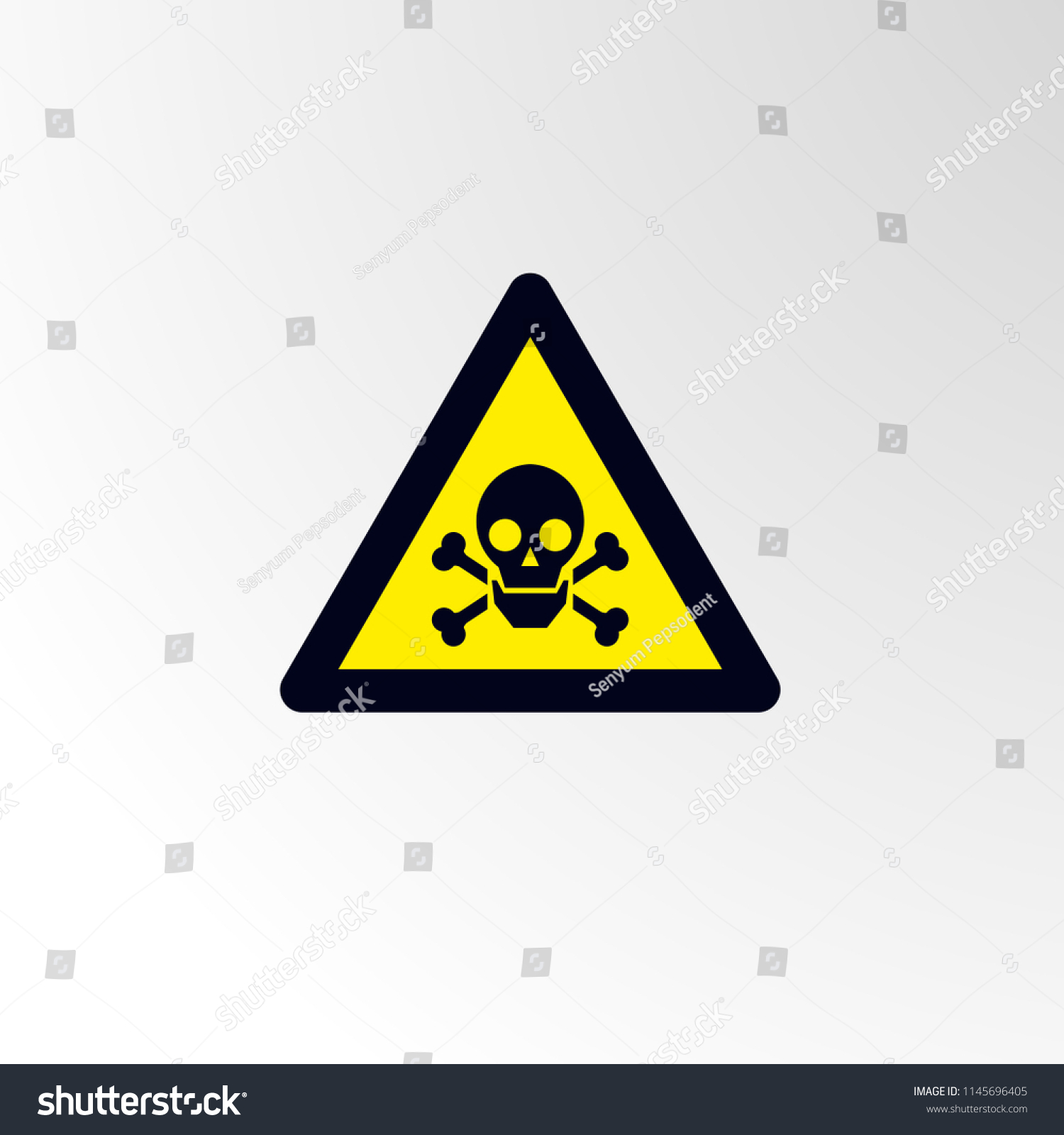 Danger Death Caution Warn Symbol Public Stock Vector (Royalty Free ...