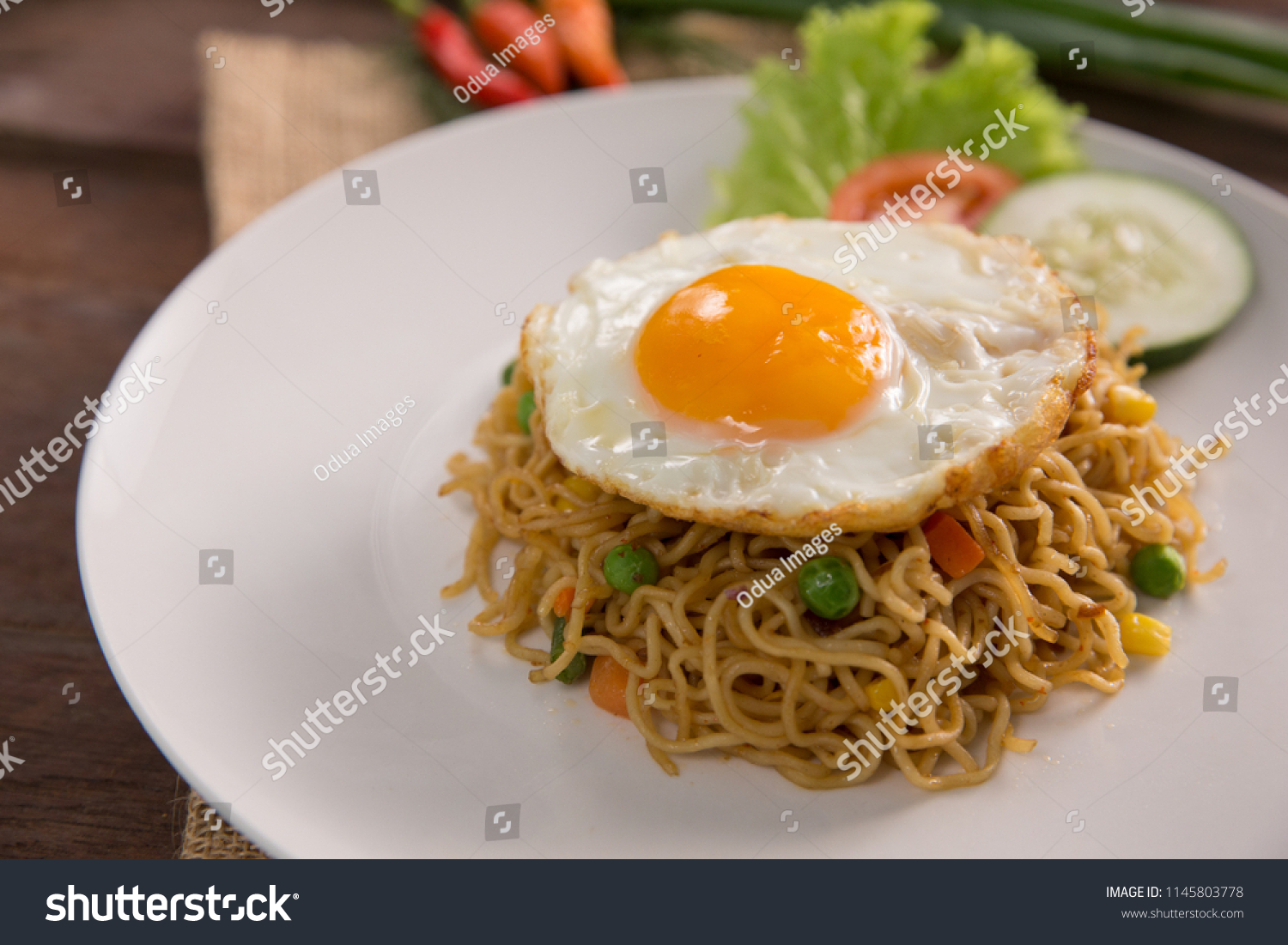 Mie Goreng Fried Noodle Traditional Indonesian Stock Photo 1145803778 ...