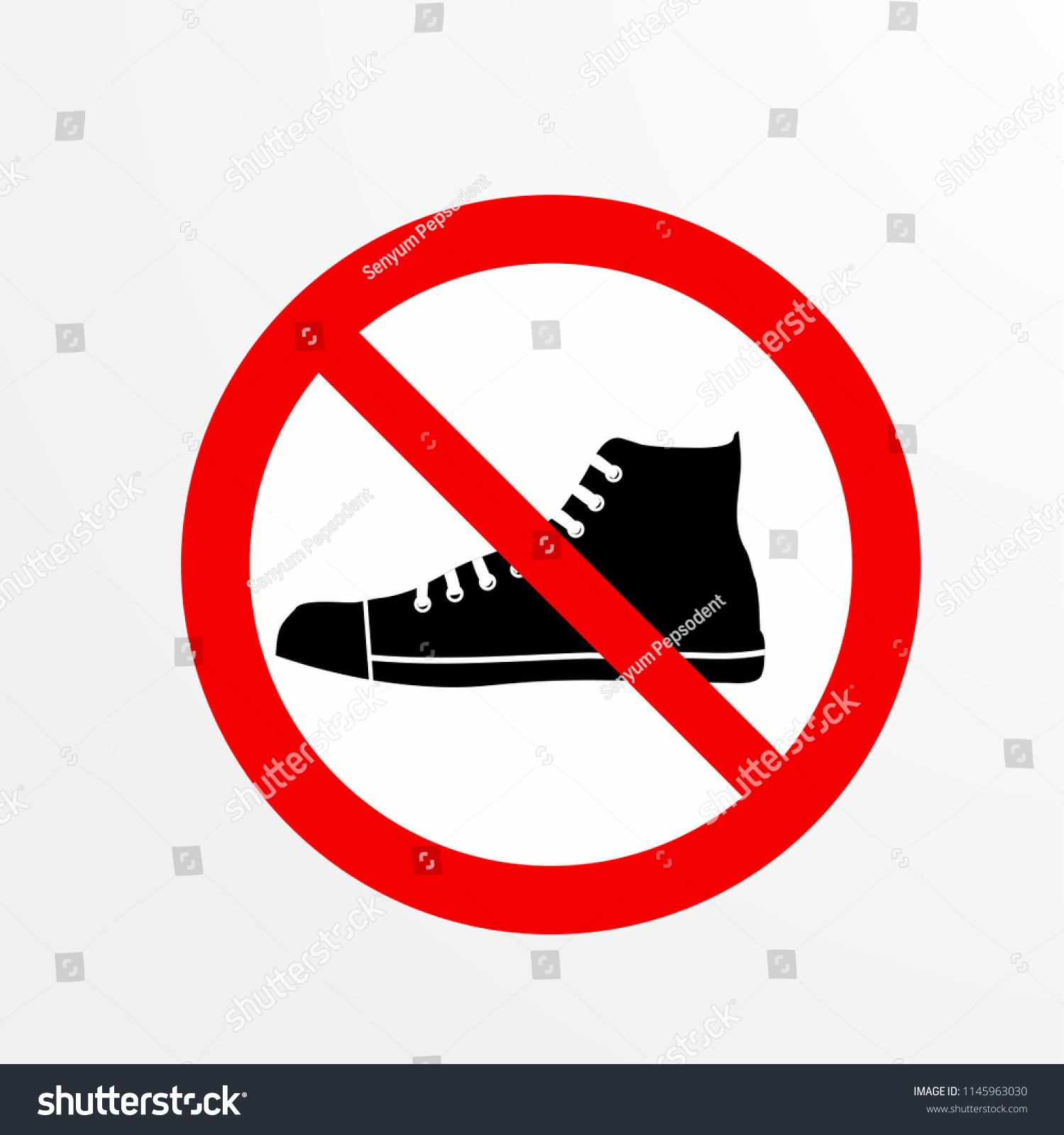 Do Not Take Shoes Caution Warn Stock Vector (Royalty Free) 1145963030 ...