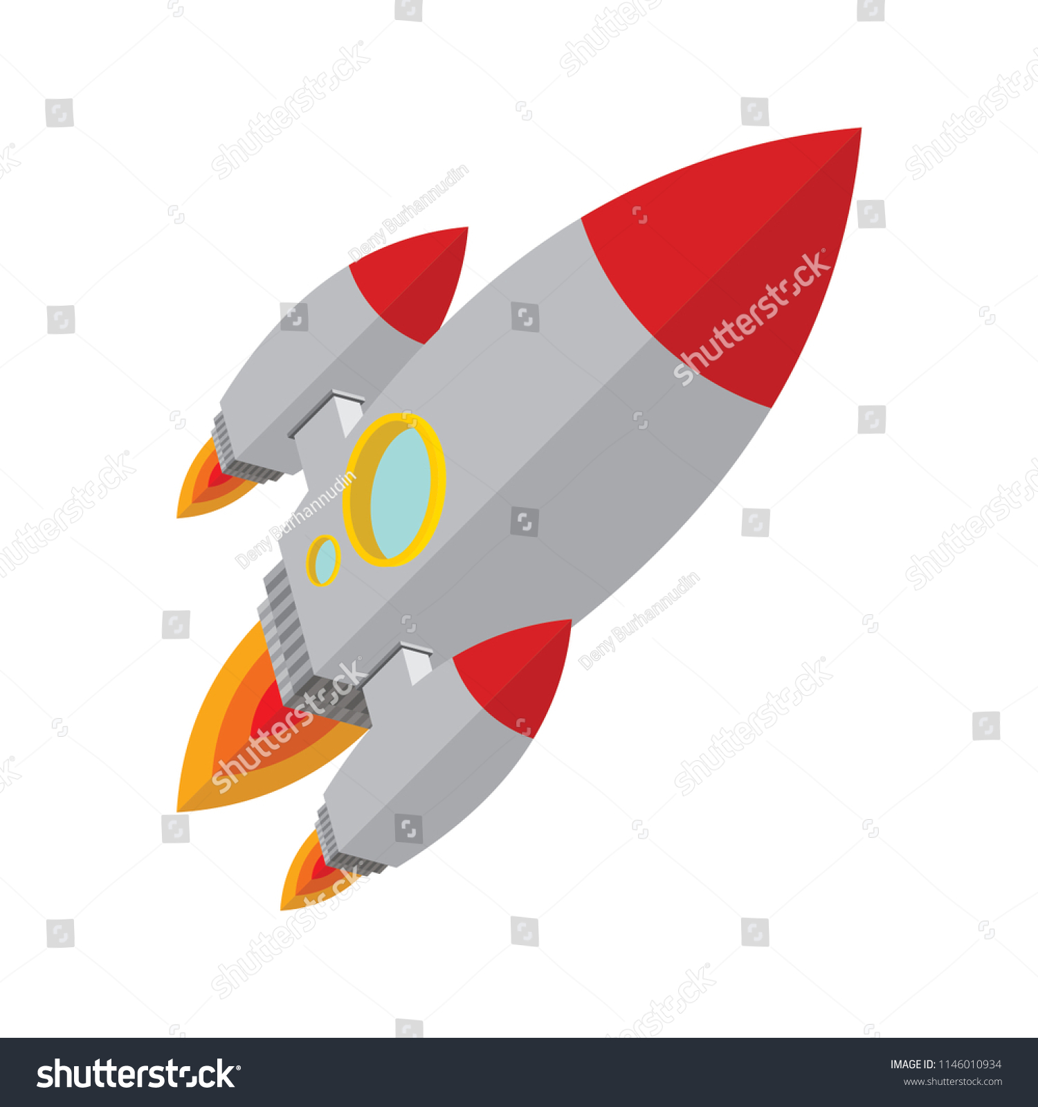 Isometric Rocket Launch Vector Icon Stock Vector (Royalty Free ...