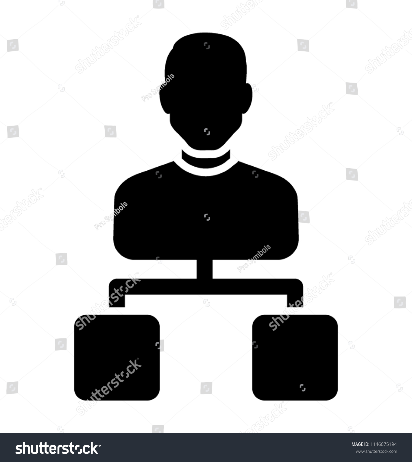 Human Avatar Leading Hierarchy Presents Conceptual Stock Vector ...