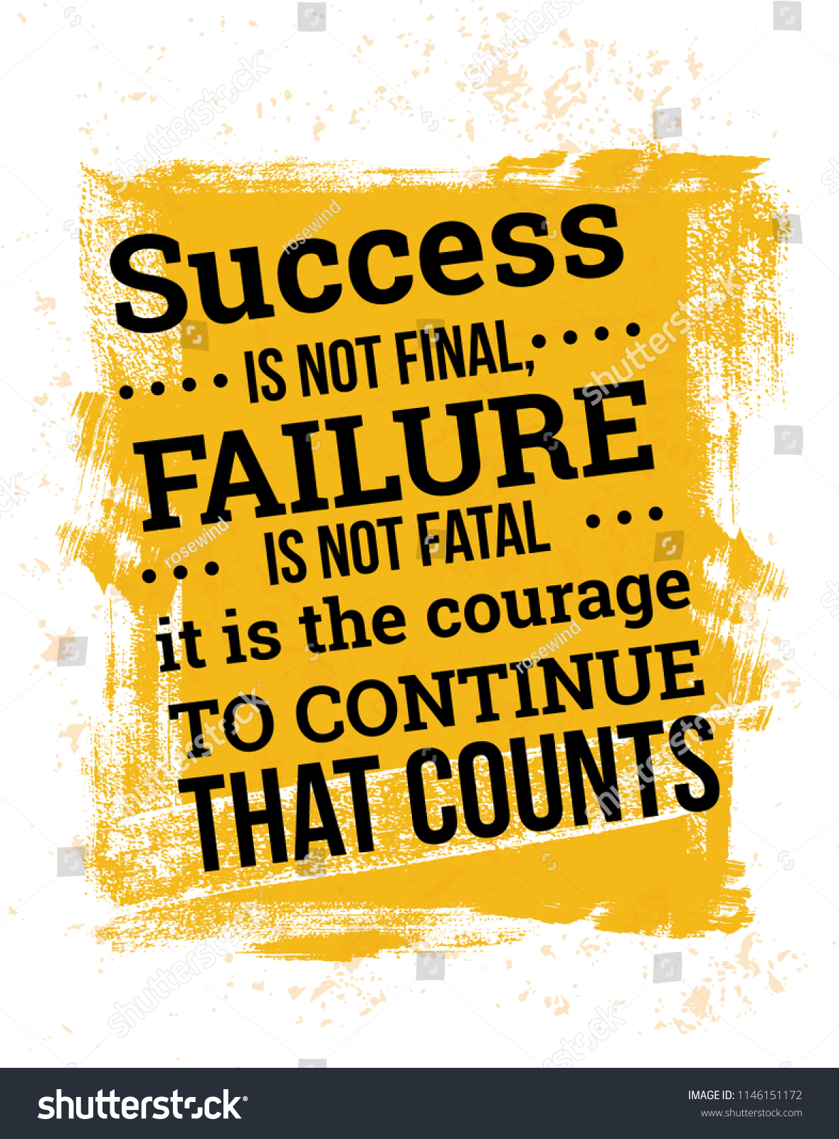 Success Not Final Failure Not Fatal Stock Vector (Royalty Free ...