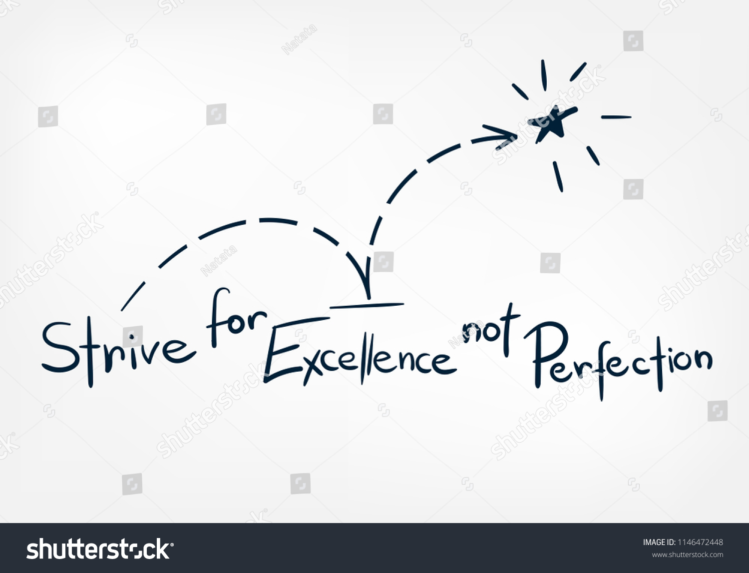 Excellence Perfection Doodle Vector Hand Drawn Stock Vector (Royalty ...