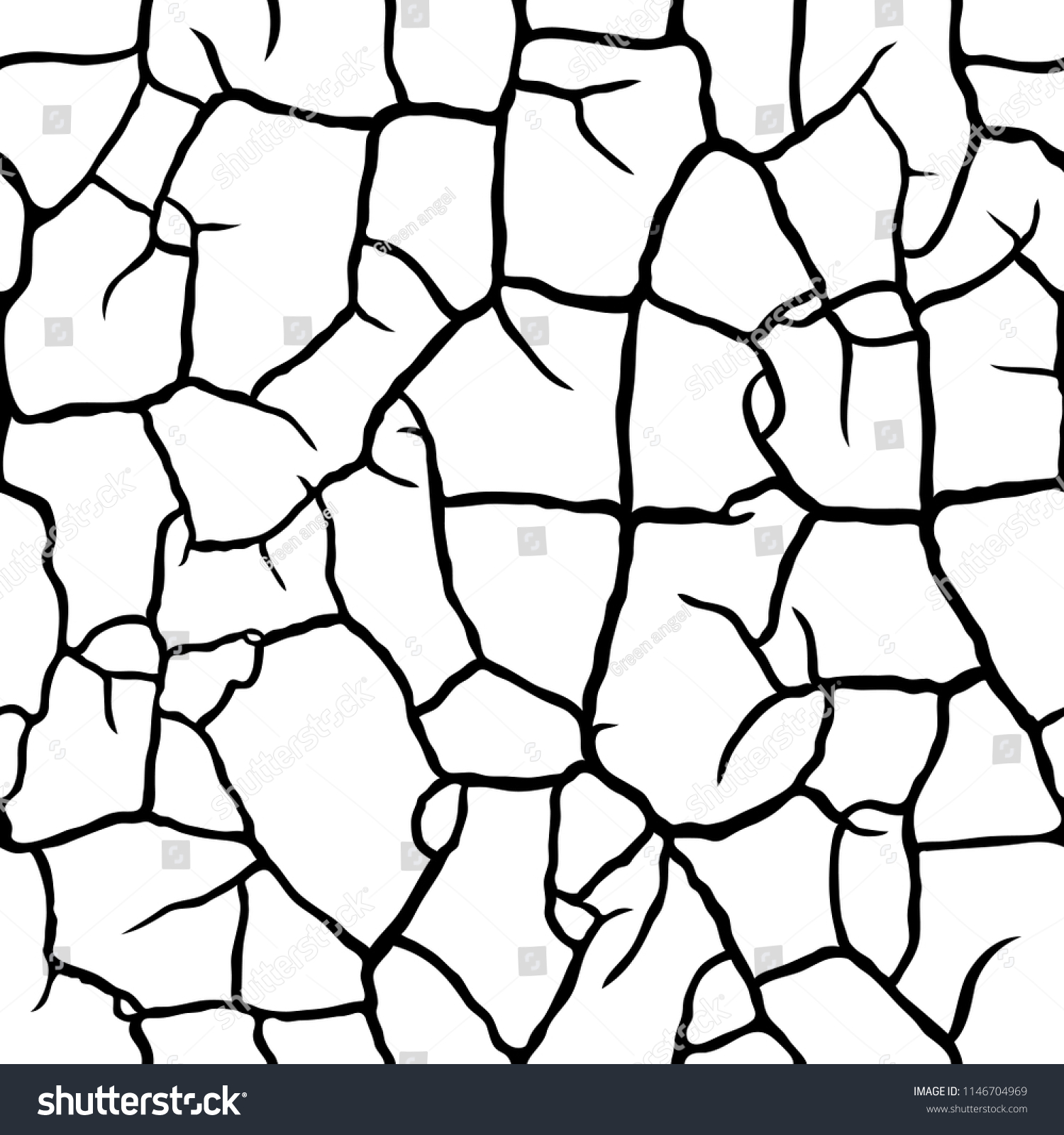 Ceramic Cracks Texture Craquelure Seamless Linear Stock Vector (Royalty ...