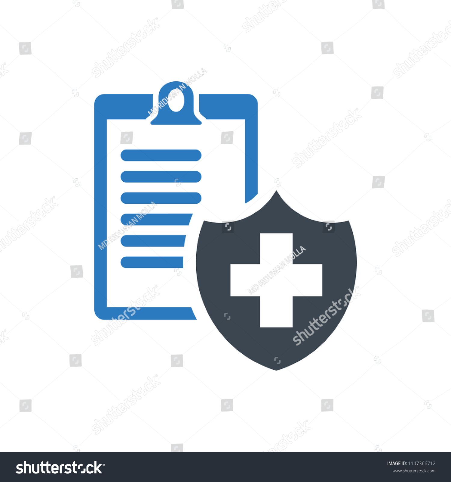 Health Insurance Form Vector Illustration Document Stock Vector ...