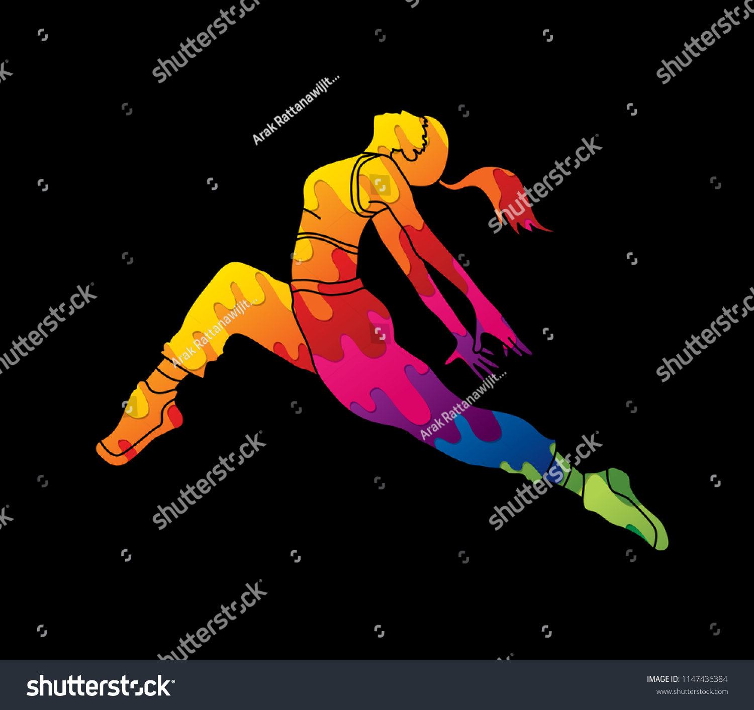 Street Dance B Boys Dance Hip Stock Vector (Royalty Free) 1147436384 ...