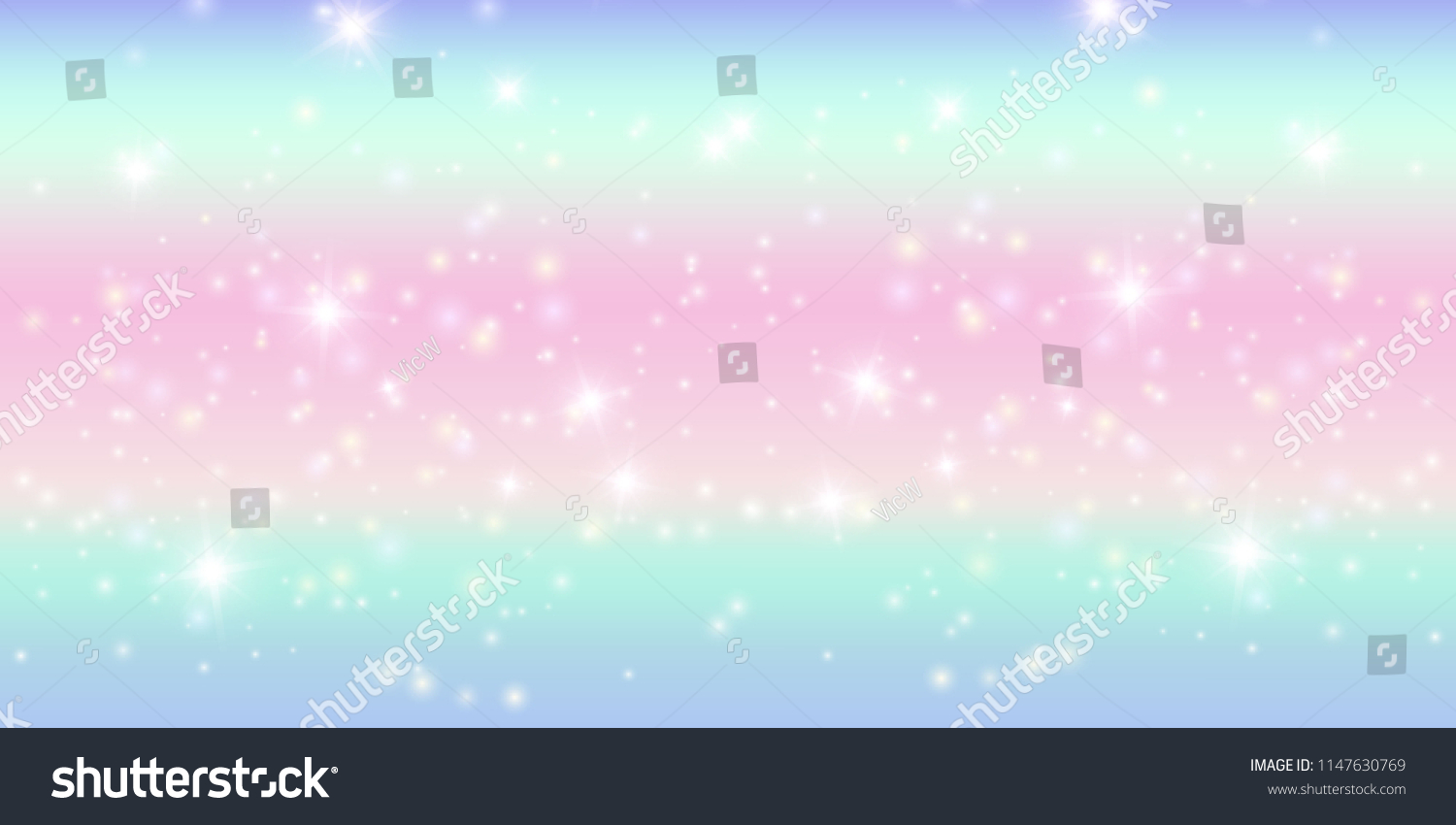 Rainbow Sparkling Background Vector Illustration Cute Stock Vector ...