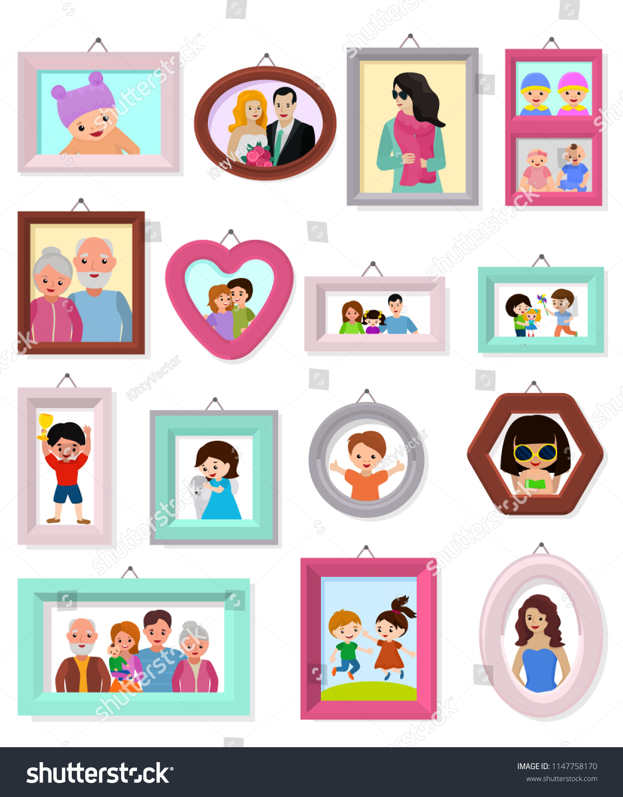 Frame Vector Framing Picture Family Photo Stock Vector (Royalty Free ...