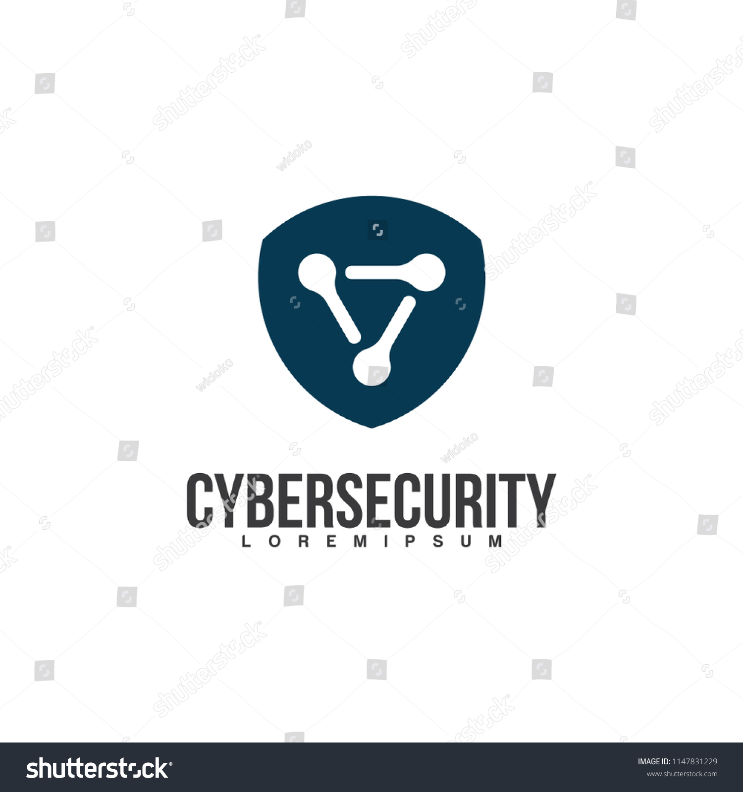 Cyber Security Logo Design Shield Logo Stock Vector (Royalty Free ...