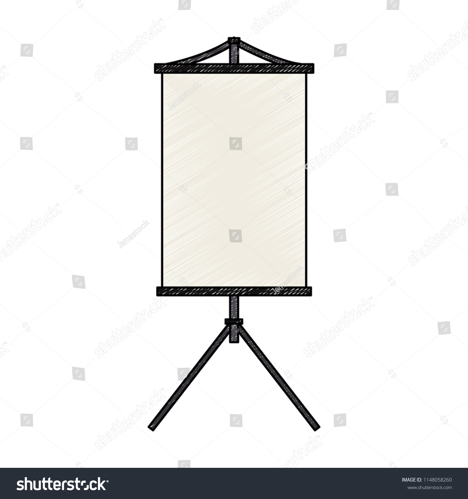 Blank Whiteboard Isolated Scribble Stock Vector (Royalty Free ...