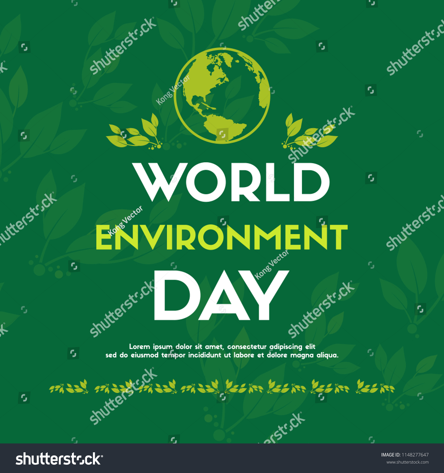 World Environment Day Design Card Stock Vector (Royalty Free ...