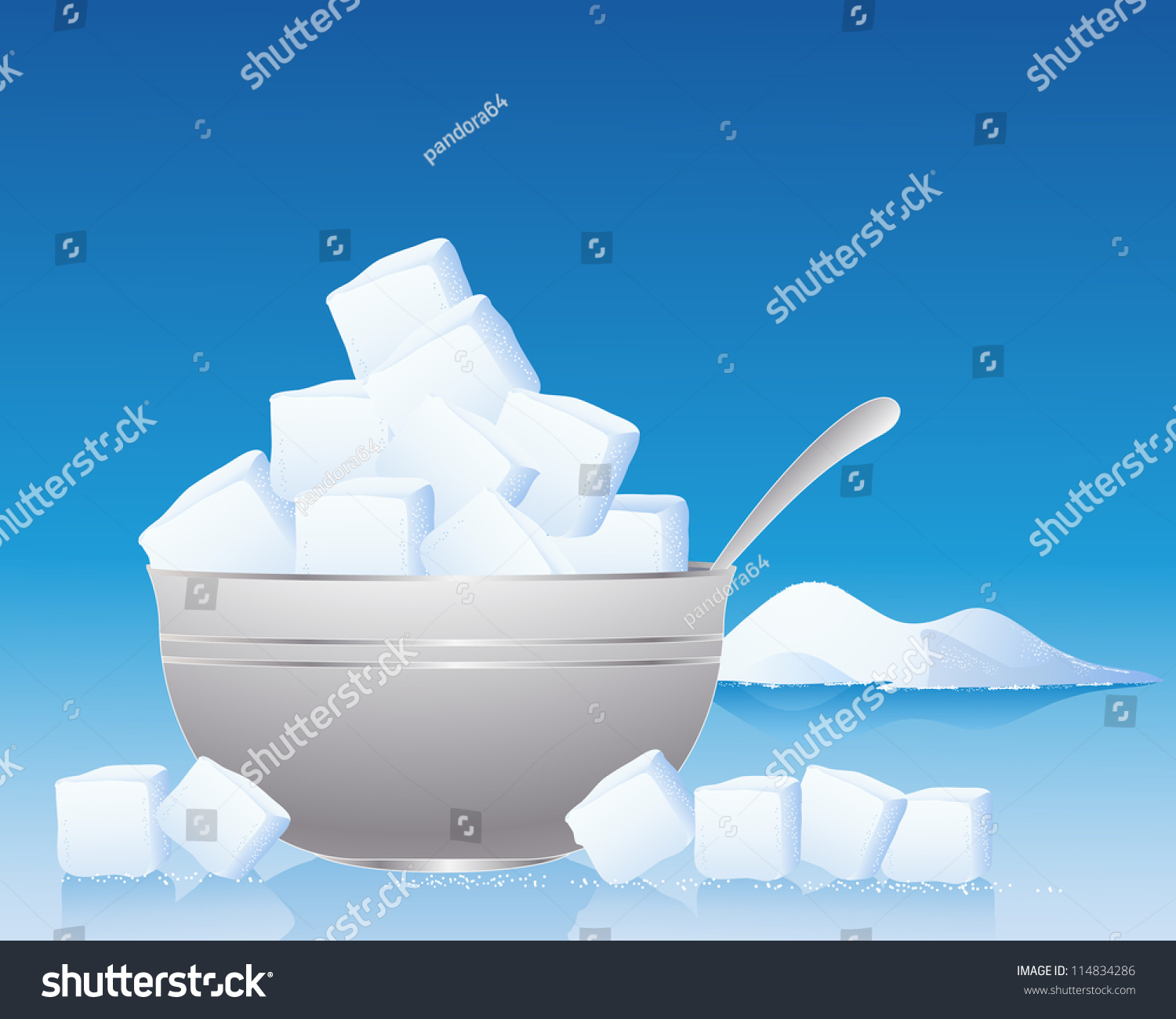 Сахарница с кубиками сахара
