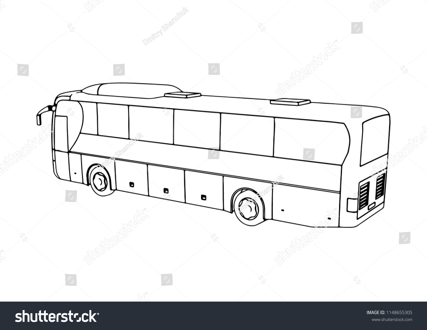 Vector Bus Sketch Stock Vector (Royalty Free) 1148655305 | Shutterstock