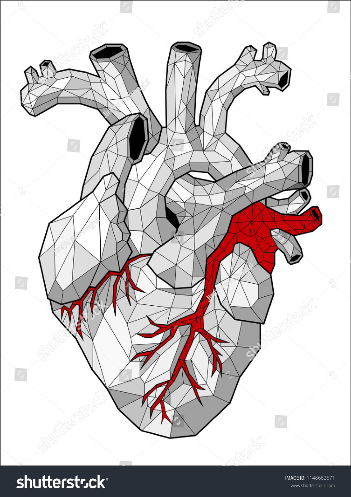 Heart Dimension Vector Stock Vector (Royalty Free) 1148662571 ...