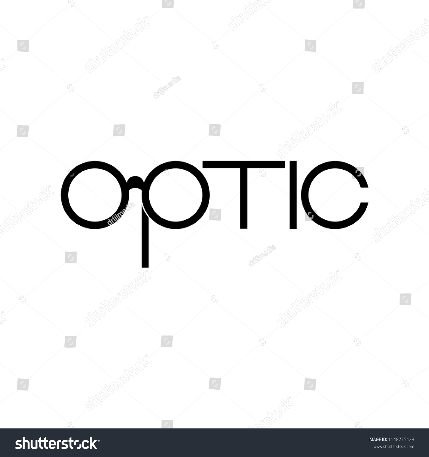 Optic Logo Letter Design Stock Vector (Royalty Free) 1148775428 ...