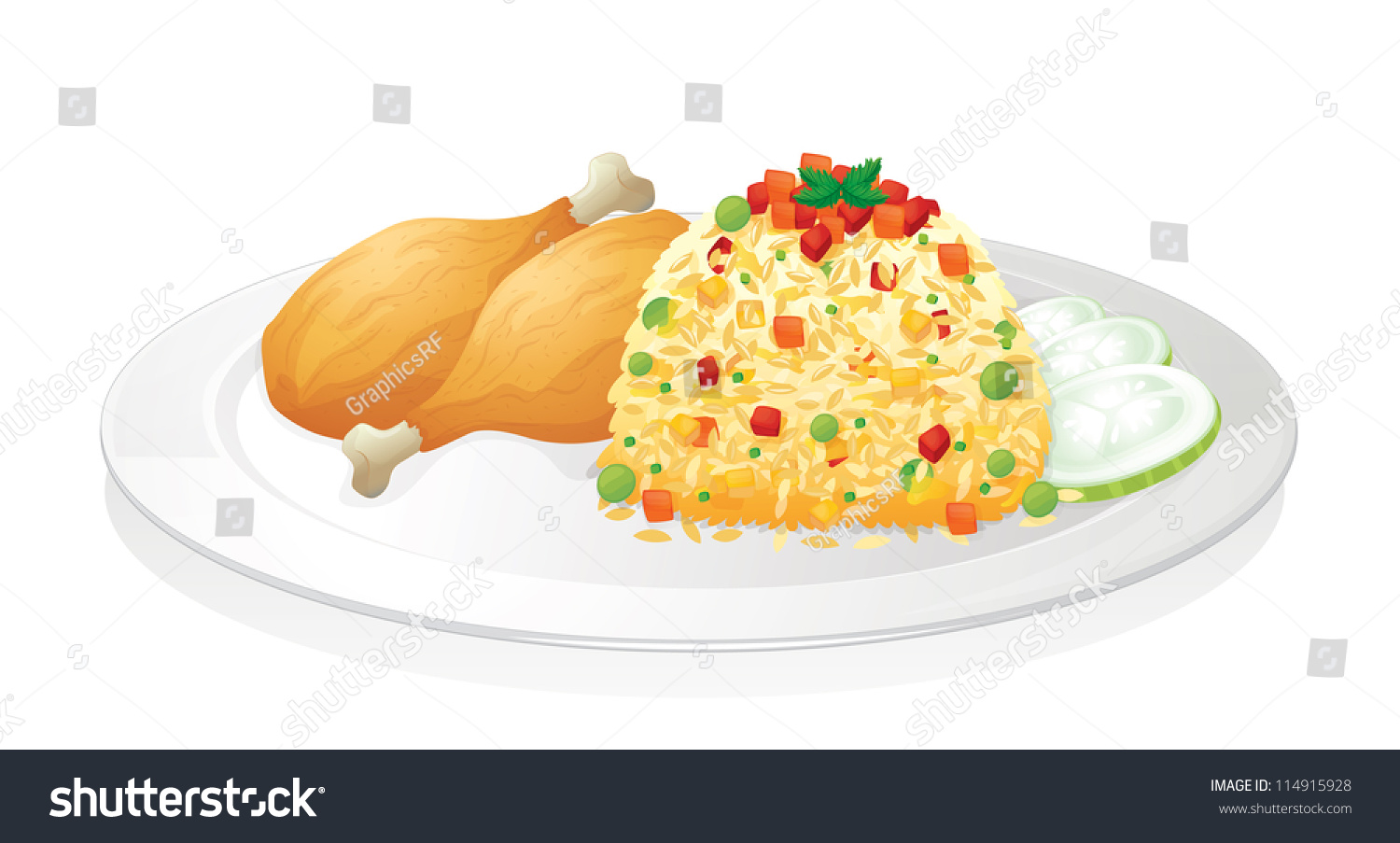 1,468 Chicken Rice Drawing Images, Stock Photos & Vectors | Shutterstock